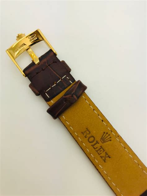 rolex genuine leather strap|authentic Rolex leather strap.